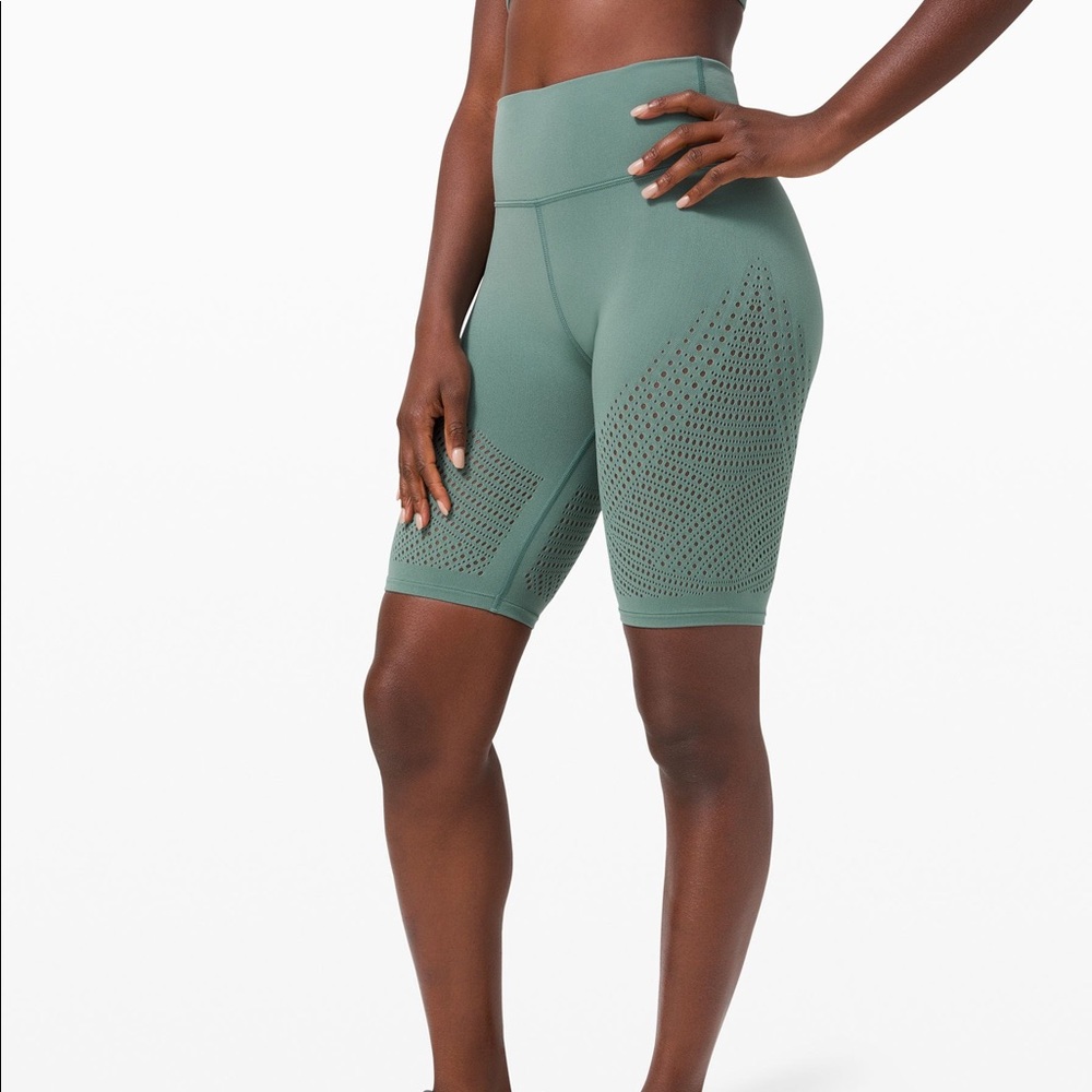 Lululemon biker shorts in digital rain